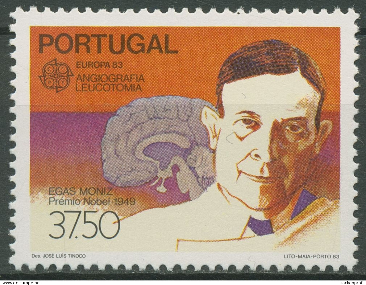 Portugal 1983 Europa CEPT Große Werke Neurologe Moniz 1601 Postfrisch - Neufs