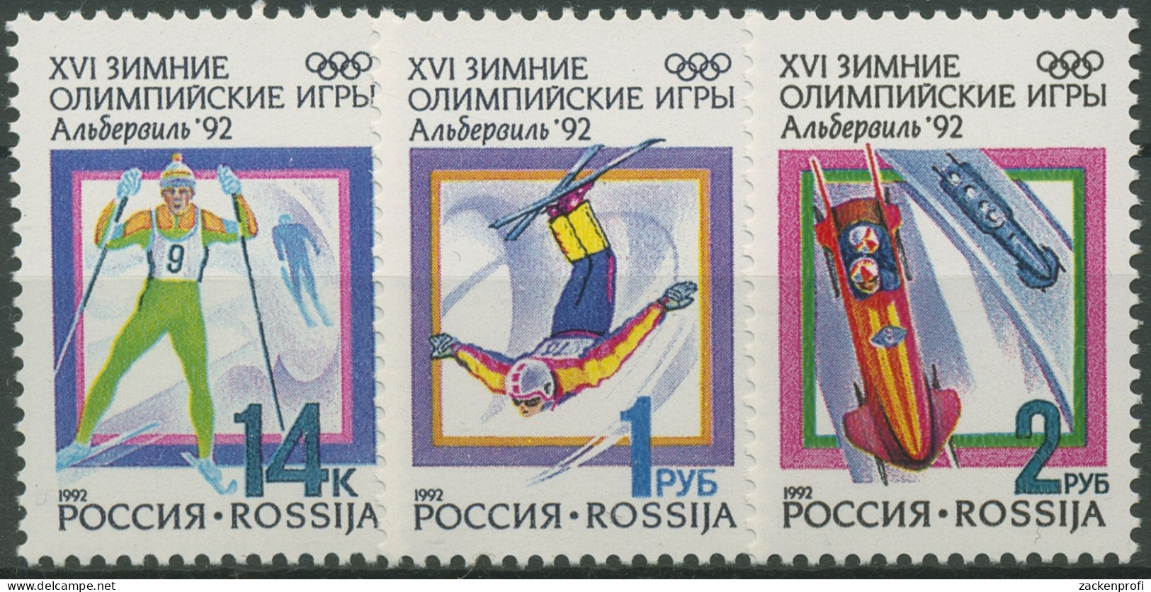 Russland 1992 Olympia Winterspiele Albertville 220/22 Postfrisch - Ongebruikt