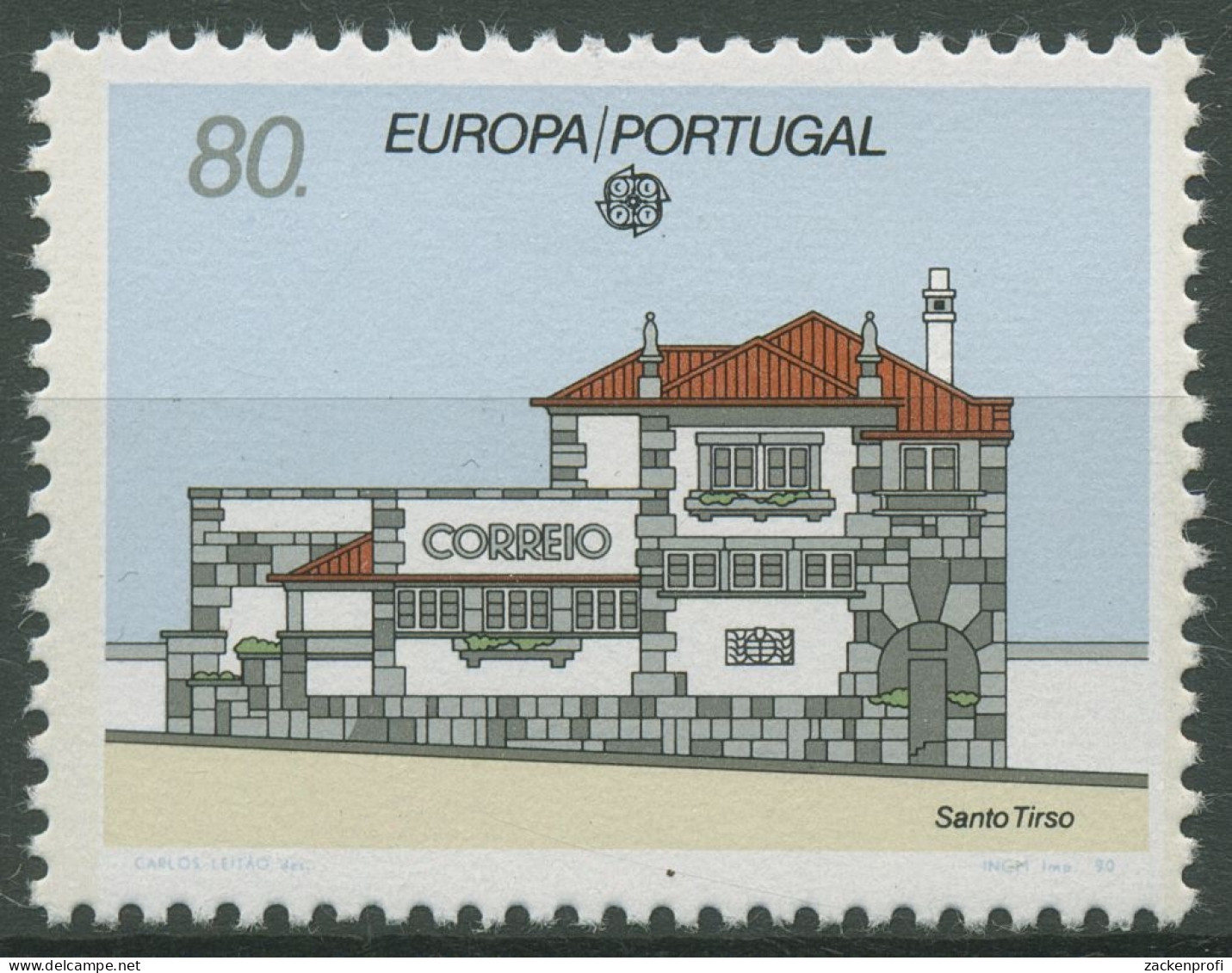 Portugal 1990 Europa CEPT Postämter Postamt Santo Tirso 1822 Postfrisch - Nuovi