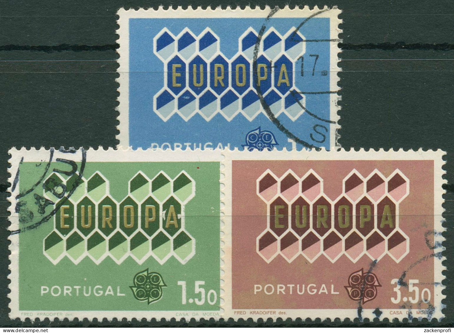 Portugal 1962 Europa CEPT Bienenwaben 927/29 Gestempelt - Gebraucht