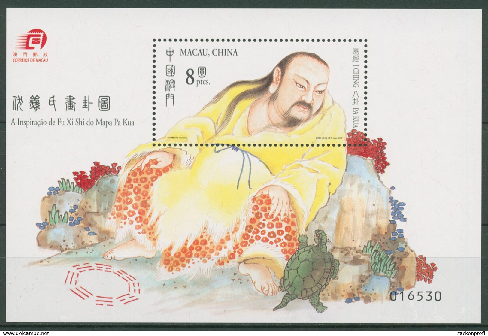 Macau 2001 Hexagramme Des I Ging Block 97 Postfrisch (C40026) - Blocks & Sheetlets