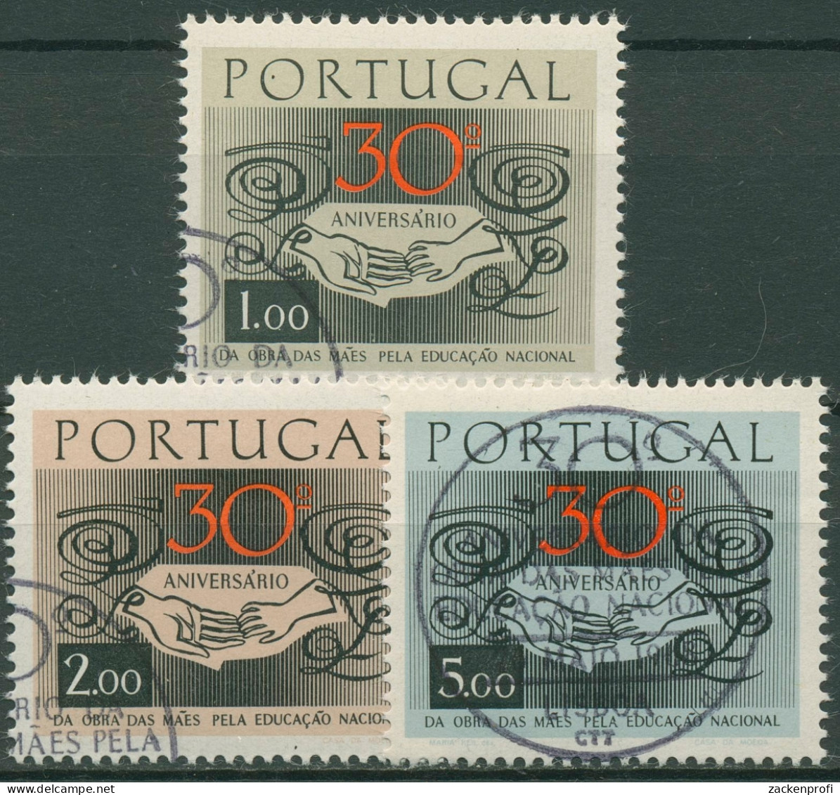 Portugal 1968 Mütterorganisation Für Nationale Erziehung 1054/56 Gestempelt - Oblitérés