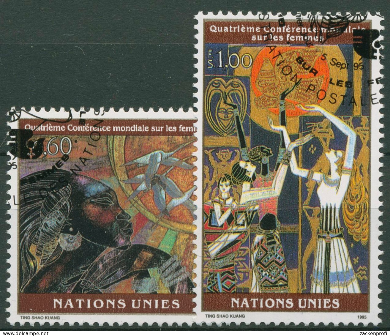 UNO Genf 1995 Weltfrauenkonfernz Gemälde 271/72 Gestempelt - Used Stamps