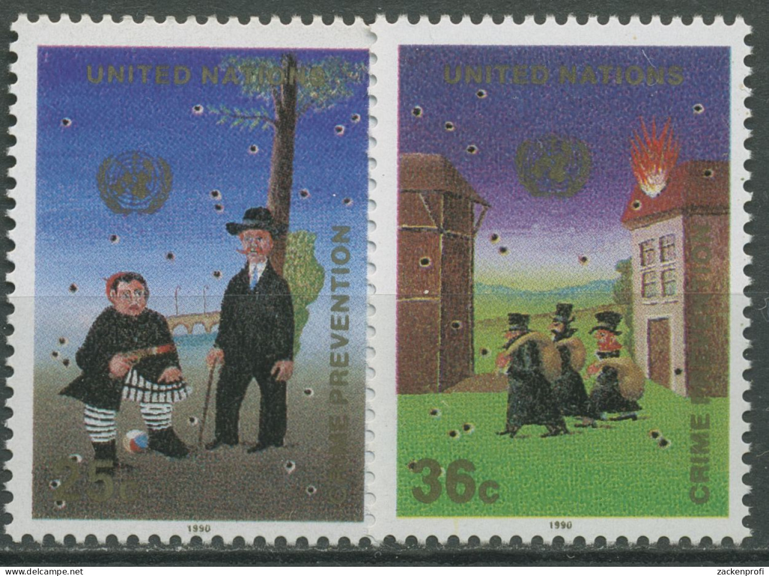 UNO New York 1990 Verbrechensbekämpfung 604/05 Postfrisch - Unused Stamps