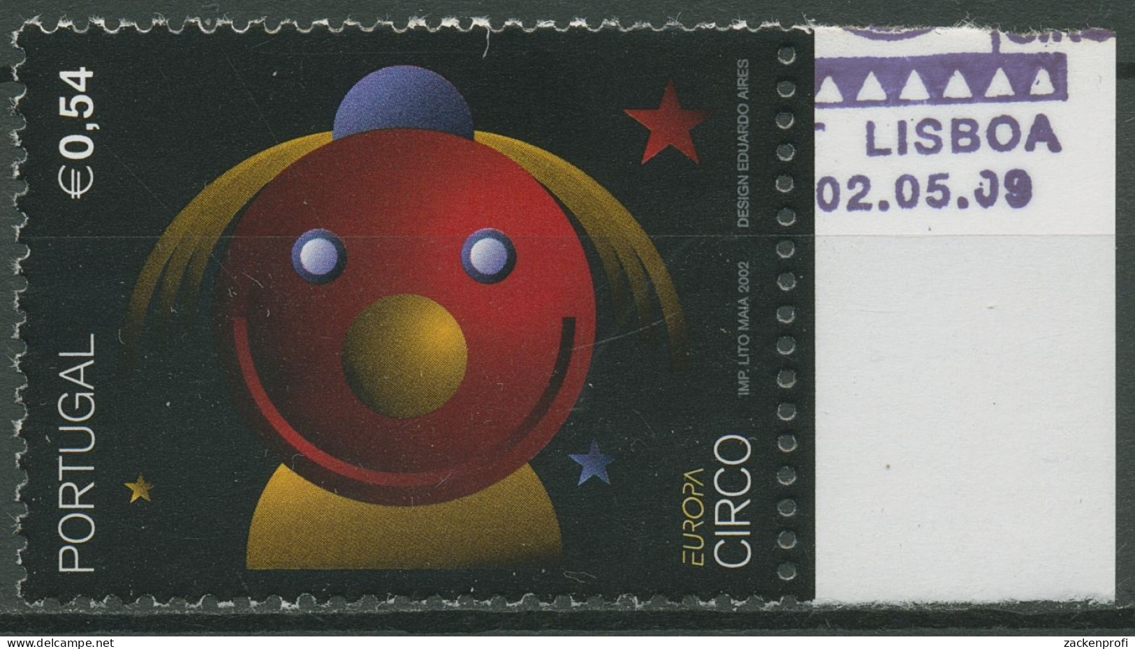 Portugal 2002 Europa CEPT Zirkus Clown 2593 A Gestempelt - Gebruikt