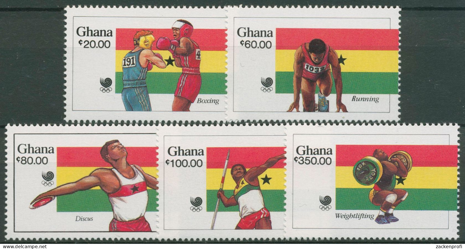 Ghana 1988 Olympische Sommerspiele Seoul 1205/09 Postfrisch - Ghana (1957-...)