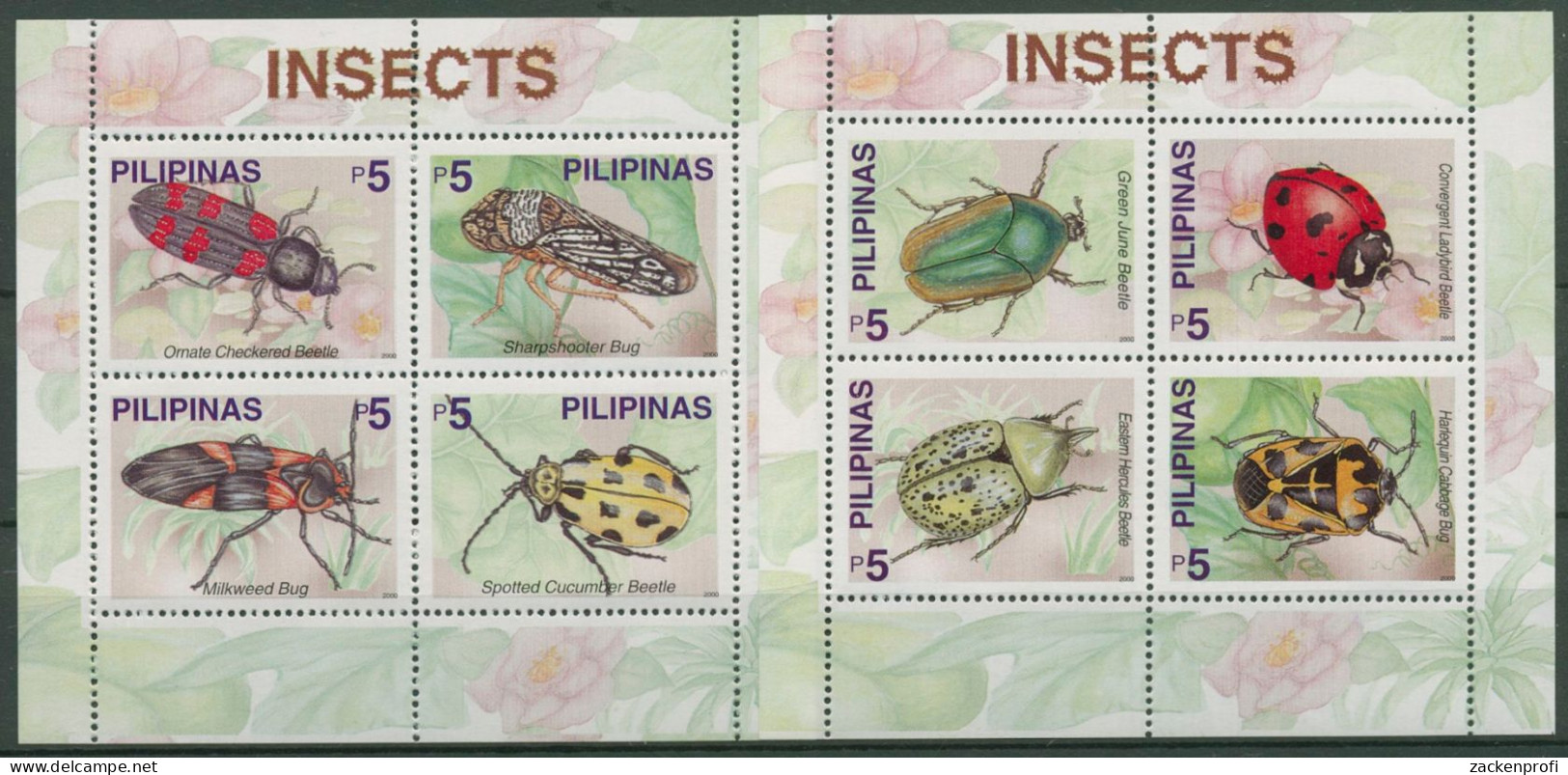 Philippinen 2000 Tiere Insekten Käfer Block 154/55 Postfrisch (C99803) - Philippines