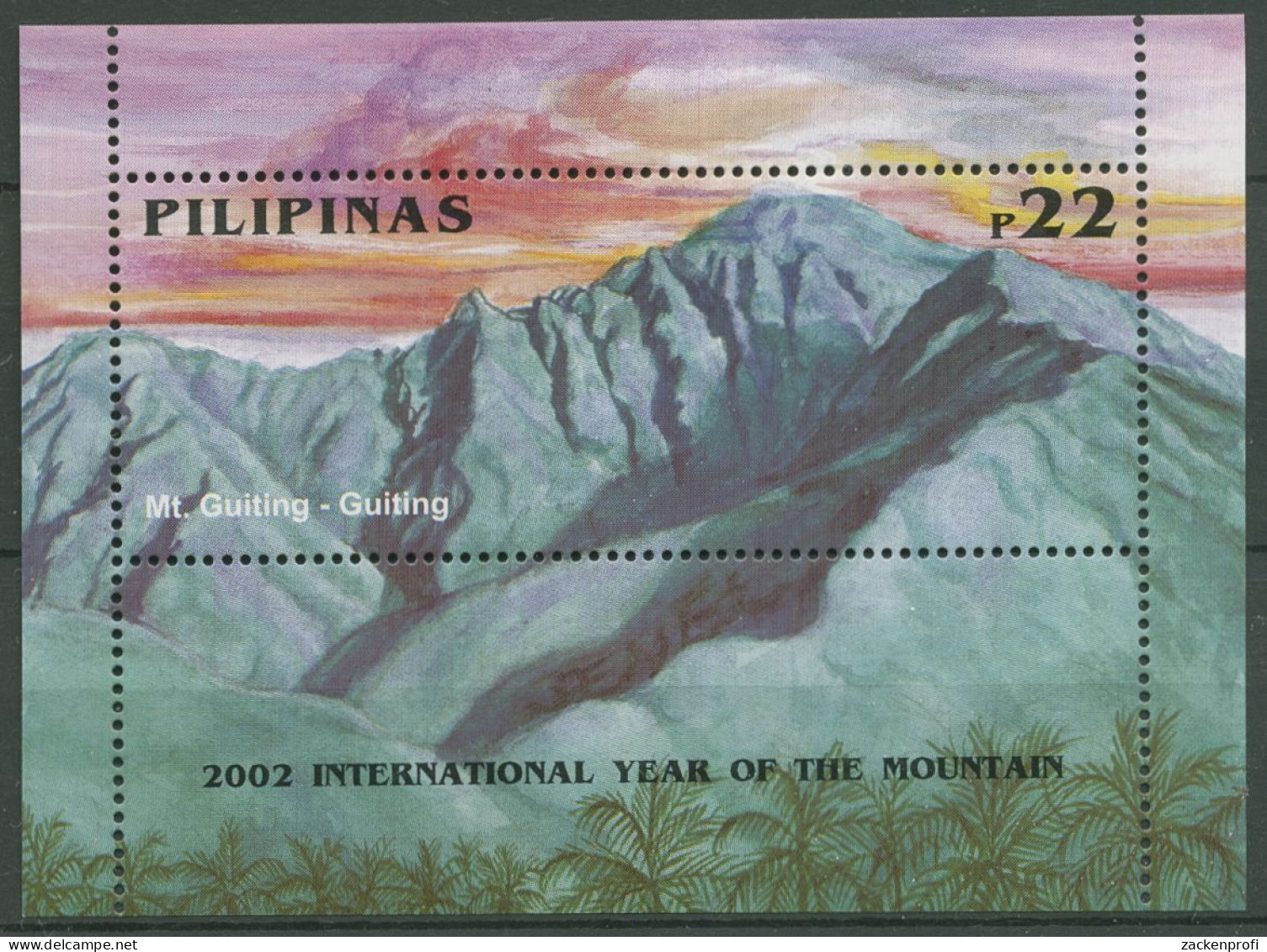 Philippinen 2002 Jahr Der Berge Mt.Guiting-Guiting Block 180 Postfrisch (C99813) - Philippines