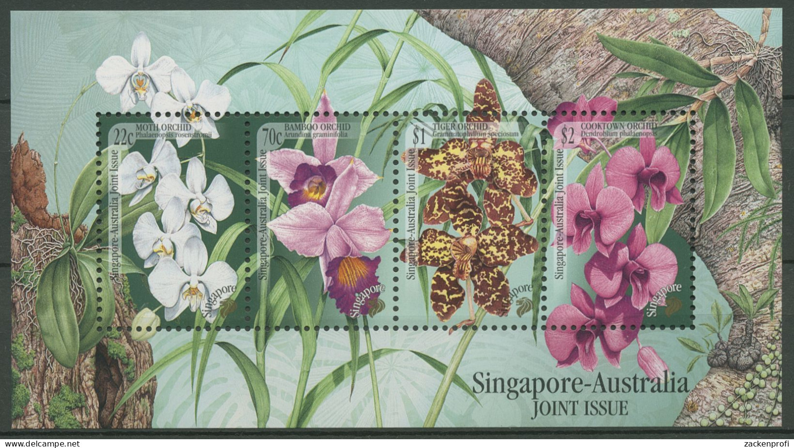 Singapur 1998 Pflanzen Blumen Orchideen Block 62 Postfrisch (C99765) - Singapur (1959-...)