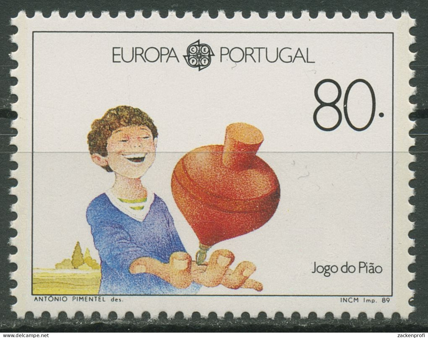 Portugal 1989 Europa CEPT Kinderspiele Junge Mit Kreisel 1785 Postfrisch - Neufs