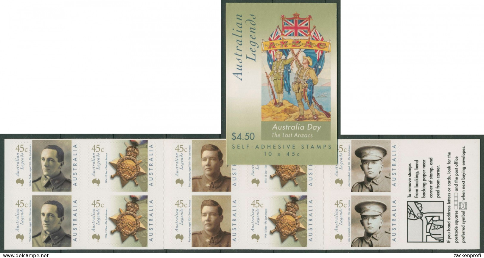 Australien 2000 ANZAC Autralian Legends MH 130 Postfrisch (C29562) - Postzegelboekjes