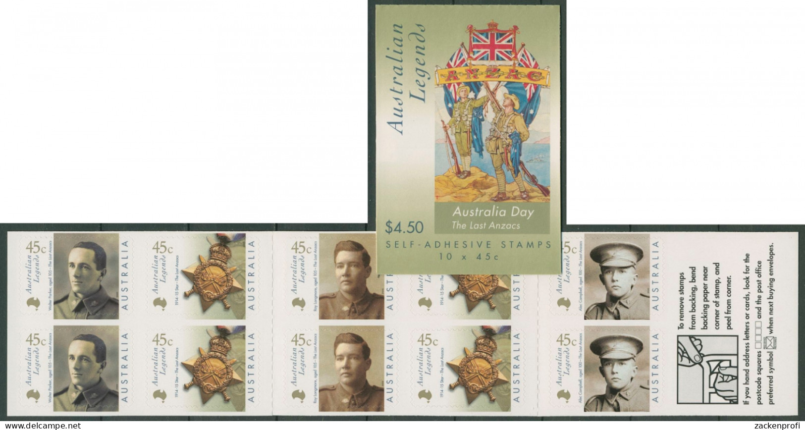 Australien 2000 ANZAC Autralian Legends MH 130 Postfrisch (C29562) - Carnets