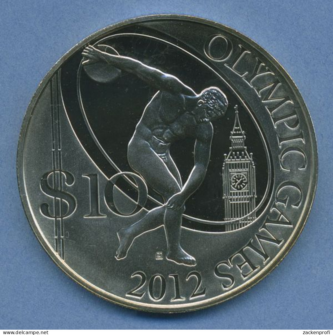 Salomonen 10 Dollar 2008 Olympia 2012 London Diskus, Silber, KM 178 PP (m4789) - Solomoneilanden