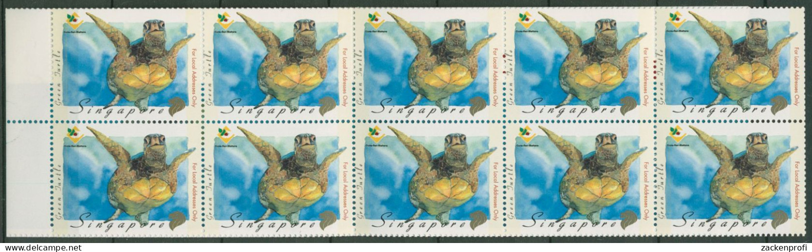 Singapur 1999 Reptilien Schildkröte Markenheftchen MH 31 Postfrisch (C99787) - Singapur (1959-...)