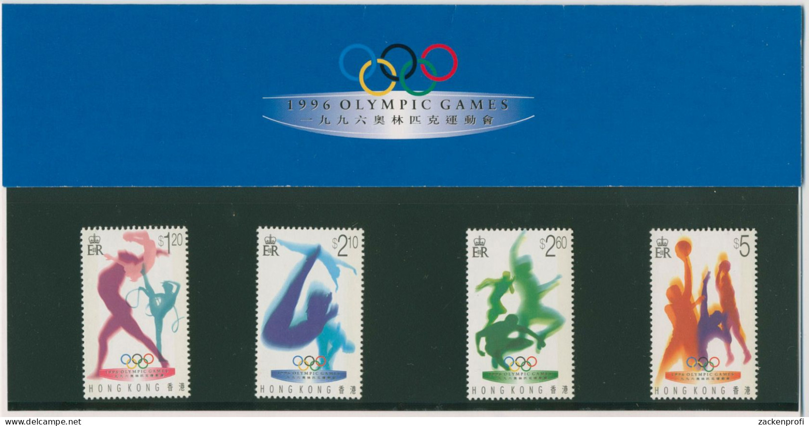 Hongkong 1996 Olympische Spiele Atlanta 762/65 A A Im Folder Postfrisch (C99283) - Nuevos