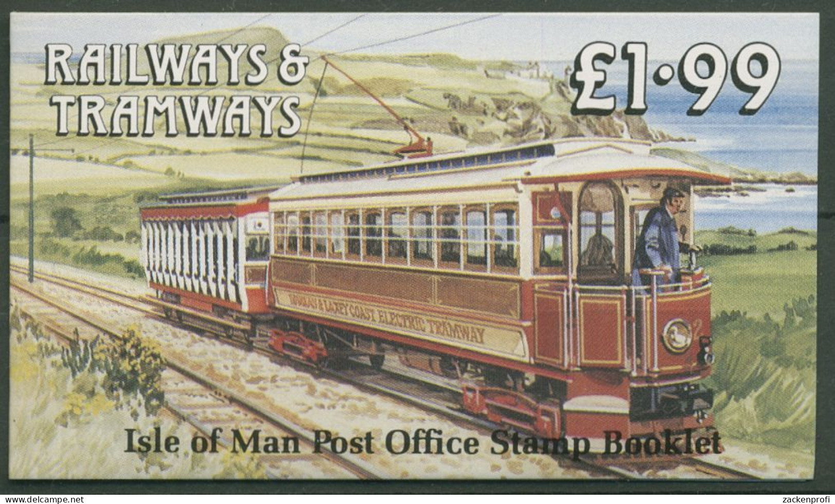 Isle Of Man 1988 Eisenbahn Straßenbahn Markenheftchen MH 17 Postfrisch (C61026) - Man (Ile De)