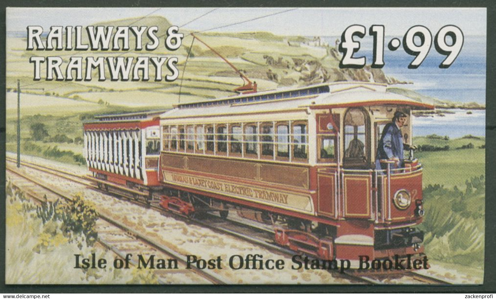 Isle Of Man 1988 Eisenbahn Straßenbahn Markenheftchen MH 17 Postfrisch (C61026) - Isle Of Man