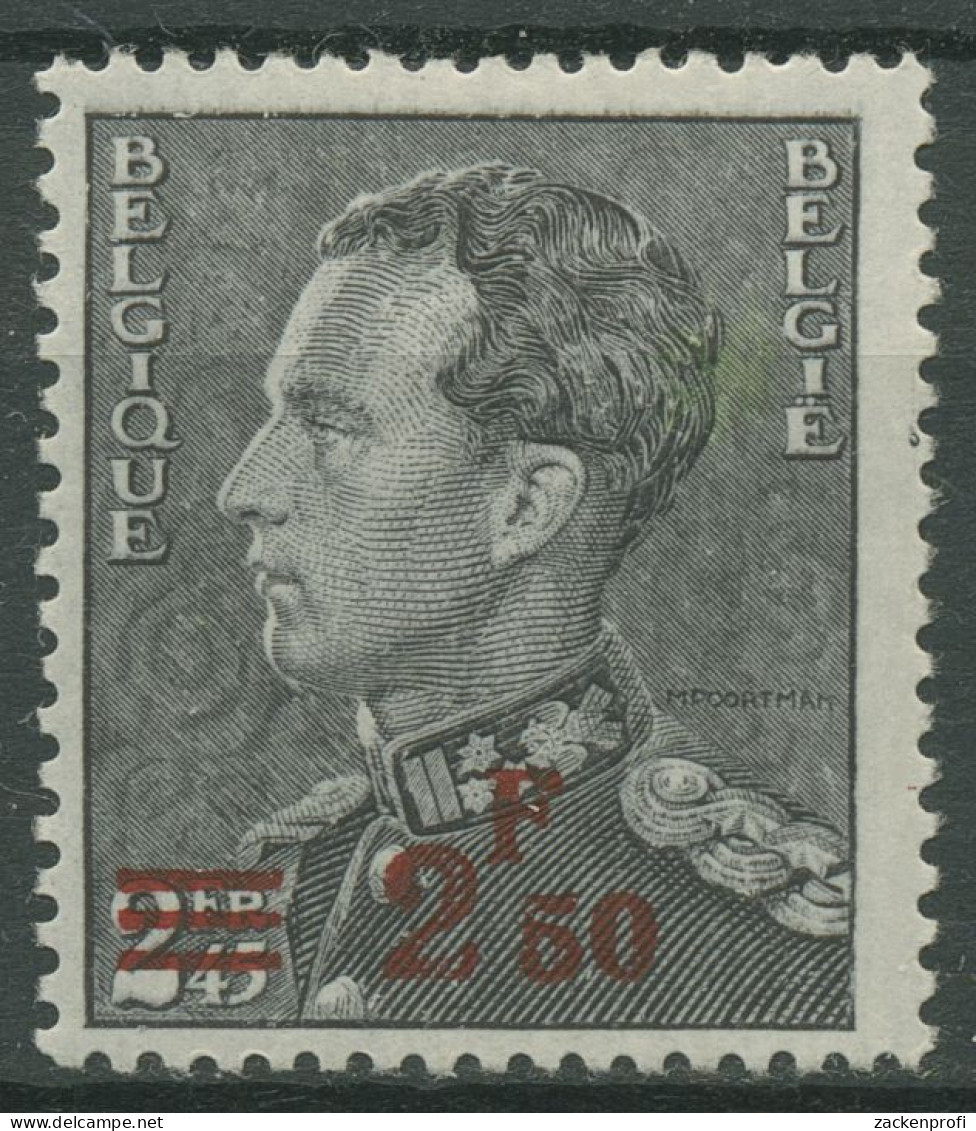 Belgien 1938 König Leopold III. Aufdruck Neuer Wertstufe 479 Mit Falz - 1936-1951 Poortman