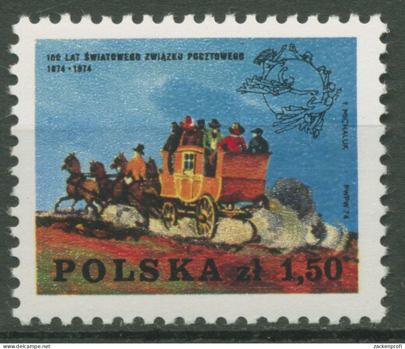 Polen 1974 Weltpostverein UPU Postkutsche 2308 Postfrisch - Ongebruikt