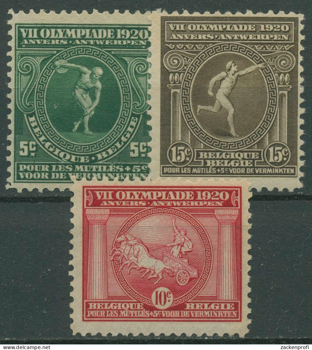 Belgien 1920 Olympische Spiele In Antwerpen 159/61 Mit Falz - Neufs
