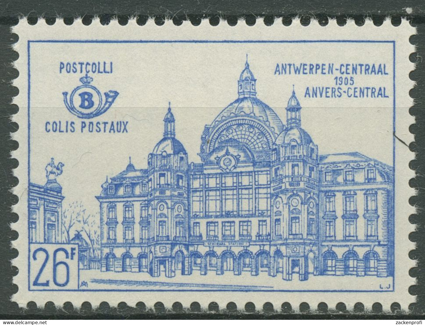 Belgien 1963 Postpaketmarke Bahnhof Antwerpen PP 56 Postfrisch - Nuevos
