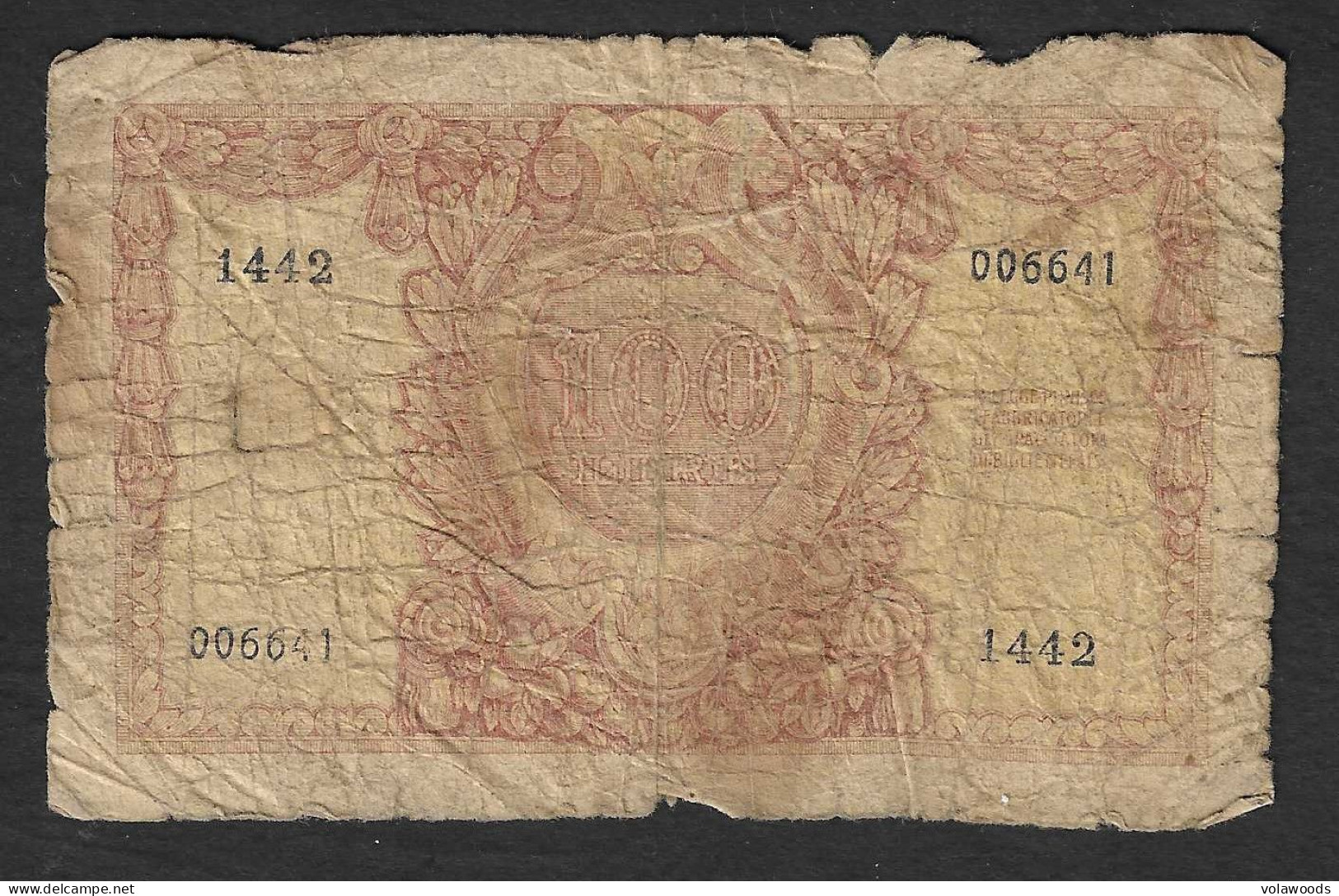 Italia - Banconota Circolata Da 100 Lire "Italia Elmata" P-92a - 1951 #17 - 100 Liras