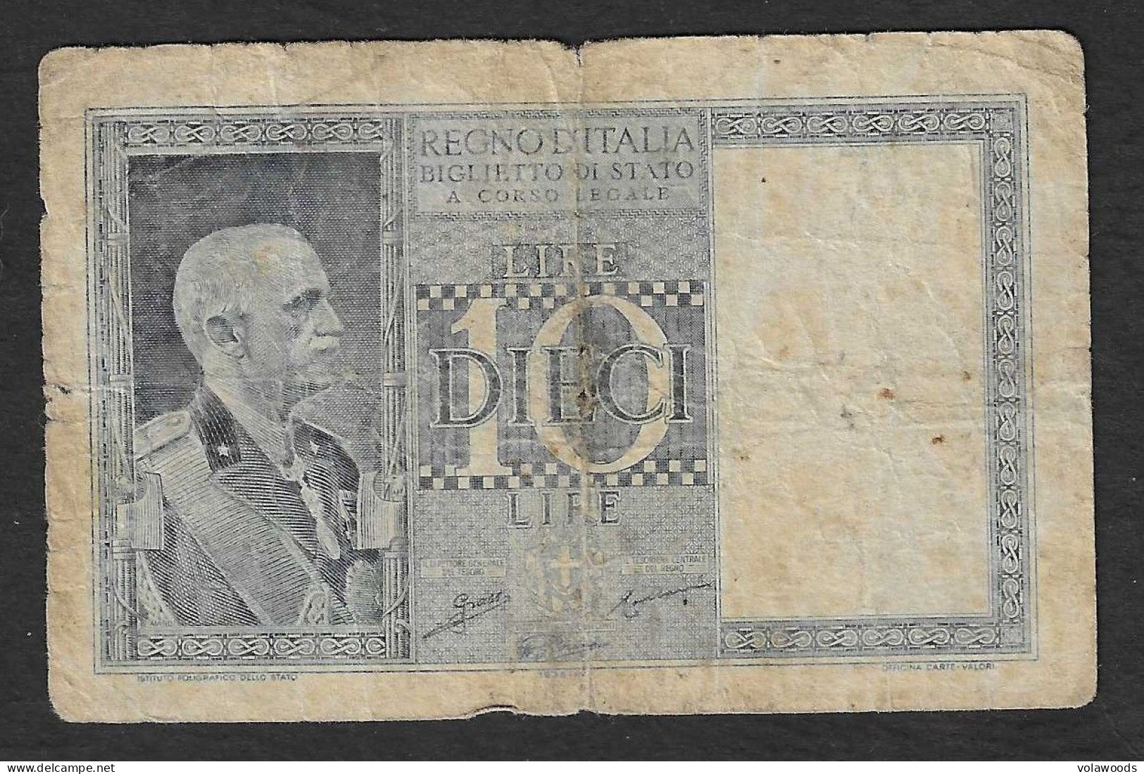 Italia - Banconota Circolata Da 10 Lire "Impero" P-25b - 1938 #17 - Regno D'Italia – 10 Lire