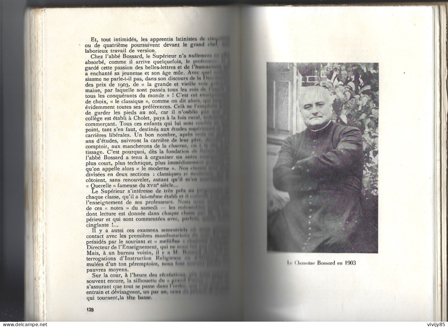 49-CHOLET-Livre Rare " Le Chanoine Eugène Bossard "- Fondateur/supérieur De L'Institution Ste Marie -1955 - Pays De Loire