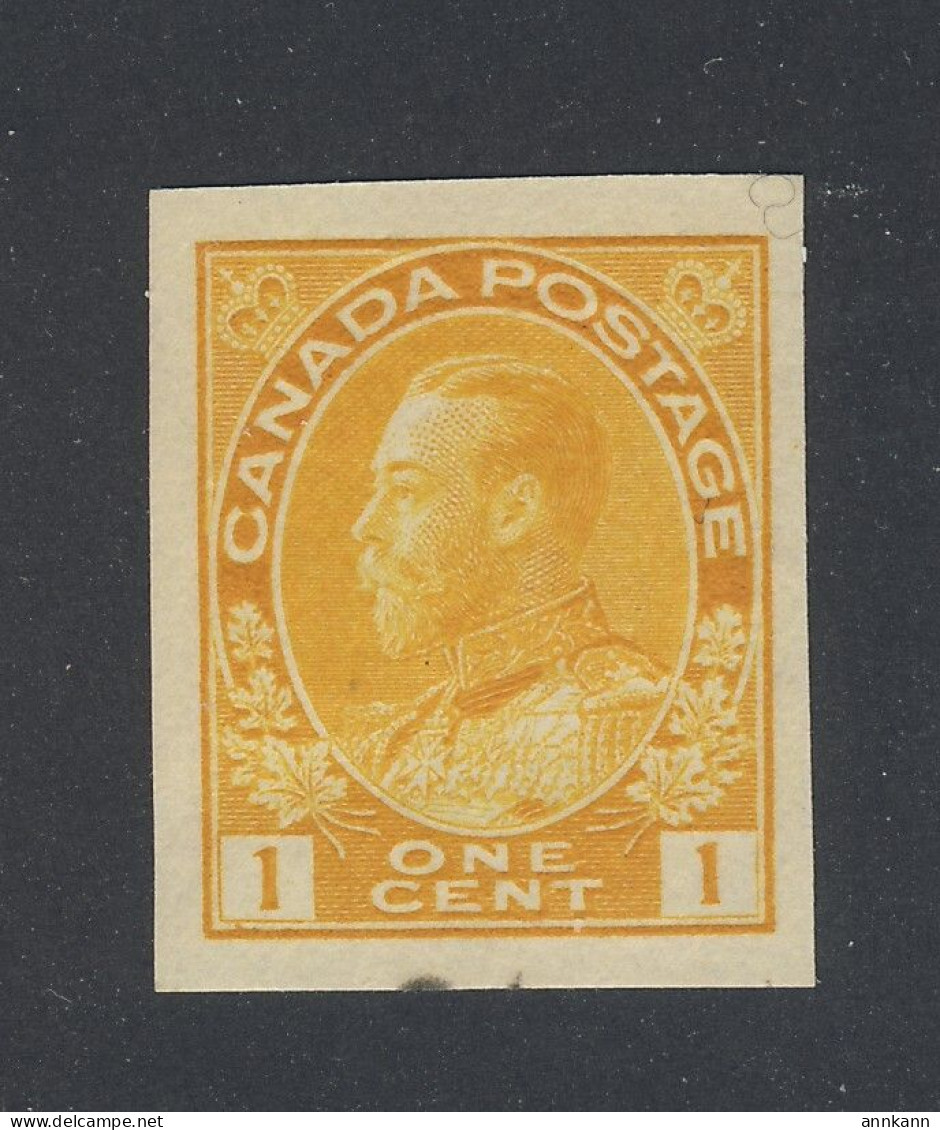 Canada WW1 IMPERF Stamp #136-1c Imperforate MH VF Guide Value = $50.00 - Neufs