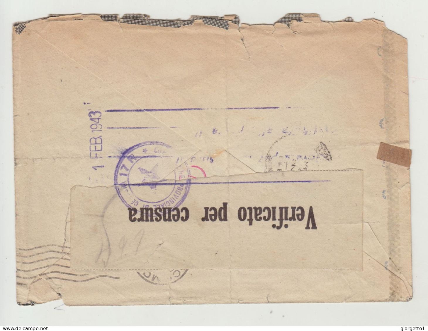 BUSTA SENZA LETTERA - ESTERA DA GERMANIA VIAGGIATA VERSO ROMA NEL 1943 WW2 - Storia Postale (Posta Aerea)