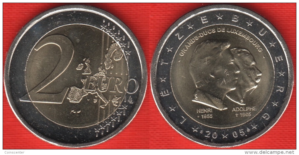 Luxembourg 2 Euro 2005 "50th Birth. Of Grand Duke Henri" BiMetallic UNC - Luxemburg