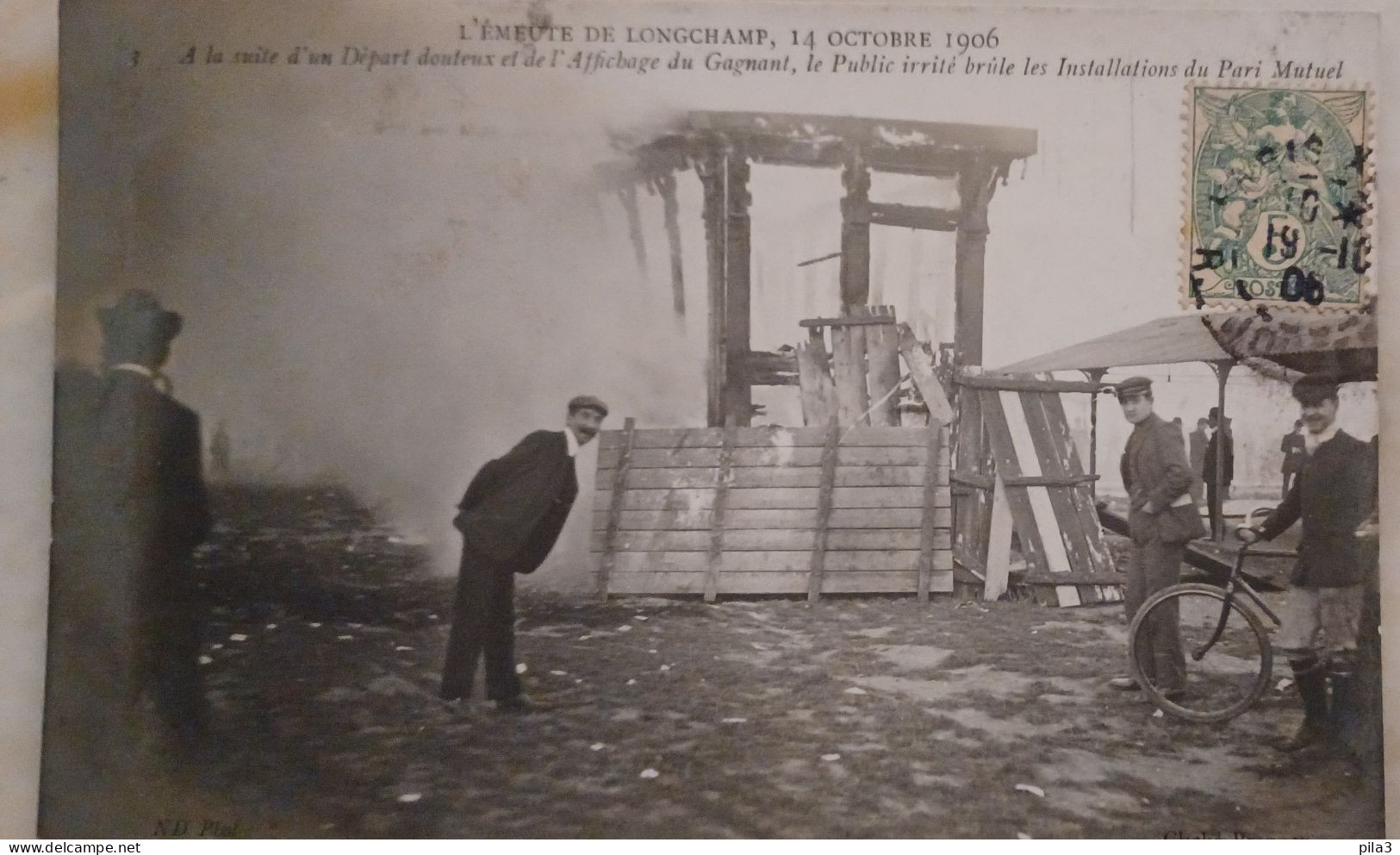 L'EMEUTE DE LONGCHAMP 14 OCTOBRE 1906 A La Suite D'un Départ Douteux Et De L'Affichage Du Gagnant, Le Public Irrité Brul - Demonstrationen