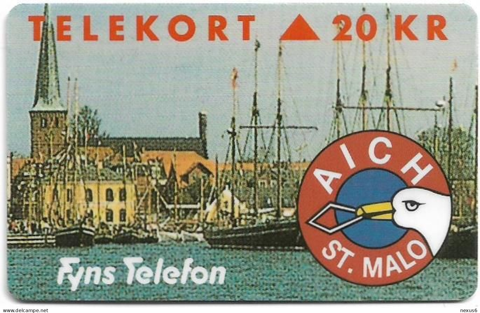 Denmark - Fyns - Aich St. Malo - TDFS007 - 06.1993, 4.000ex, 20kr, Used - Denemarken