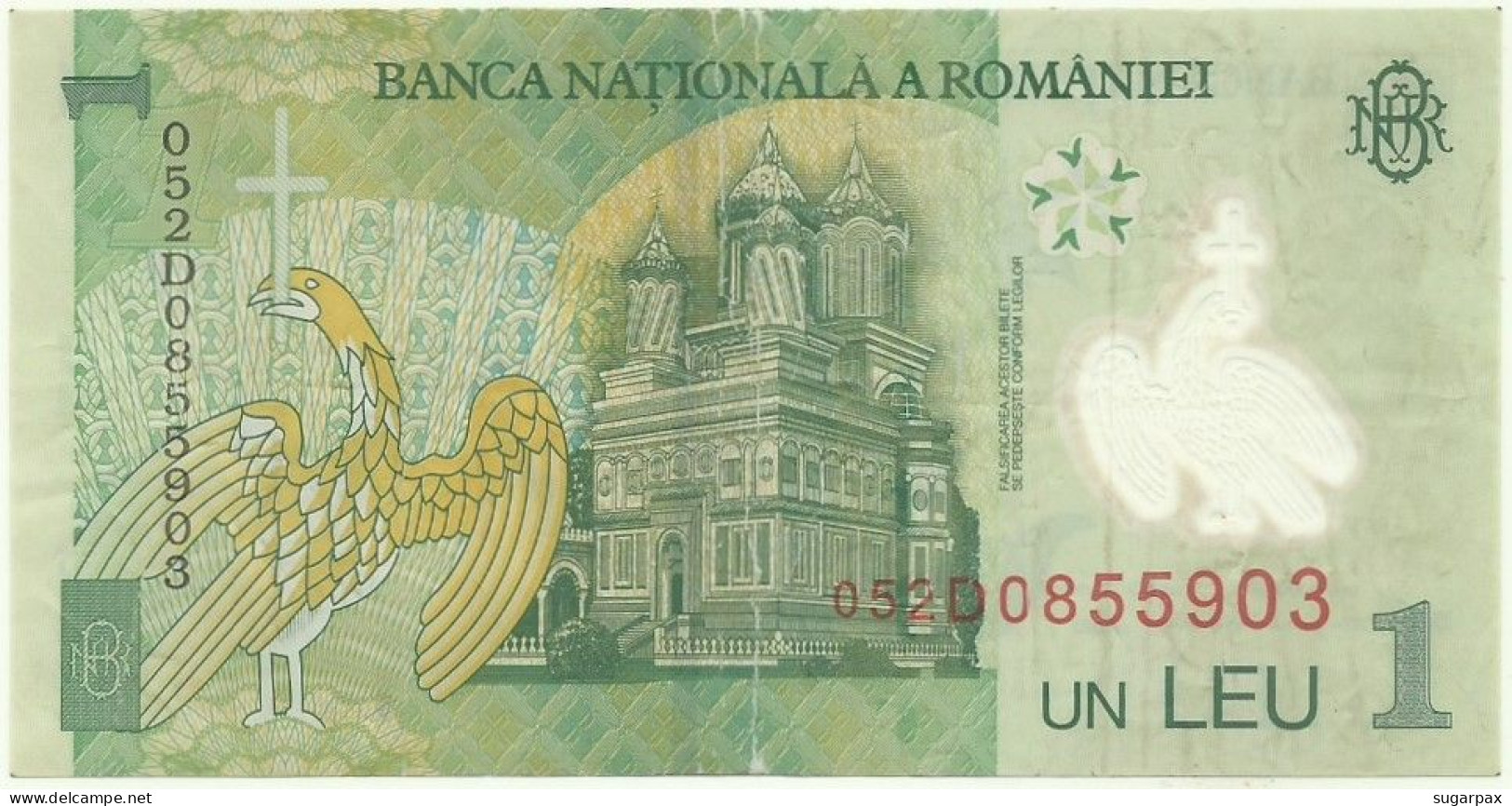 ROMANIA - 1 Leu - 2005 - Pick 117.a - Série 052D - POLYMER - Rumänien