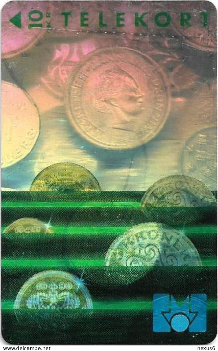 Denmark - Fyns - Moentsystem A-s, Coins Hologram Issue #4 - TDFP021.3 - 12.1993, 3.000ex, 10kr, Used - Denmark