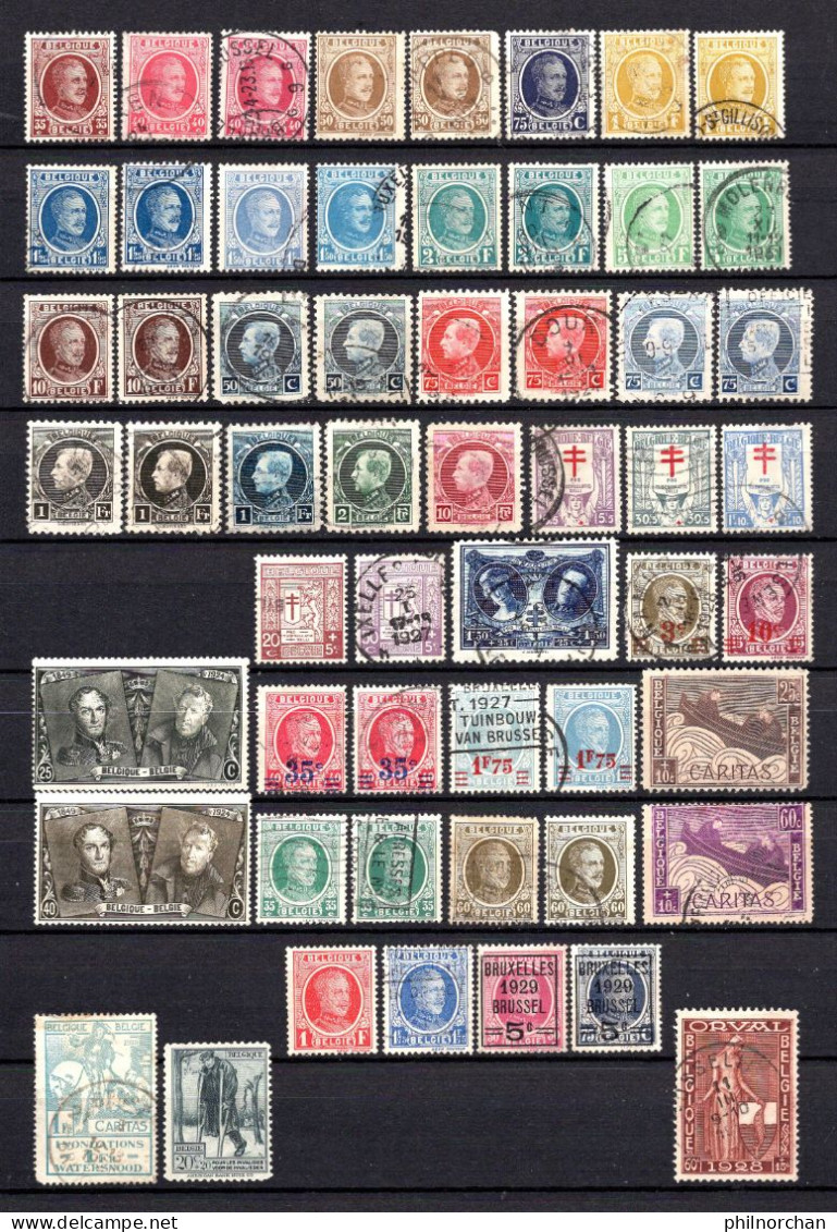 Belgique 1896 à 1929 142 Timbres Différents  18 €    (cote 247,55 €  142 Valeurs) - Sonstige & Ohne Zuordnung