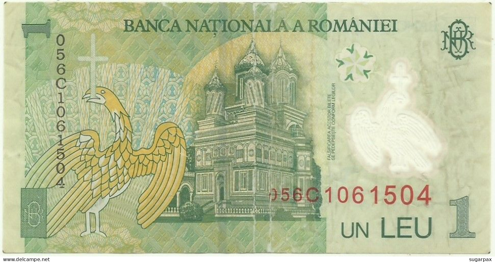 ROMANIA - 1 Leu - 2005 - Pick 117.a - Série 056C - POLYMER - Roemenië