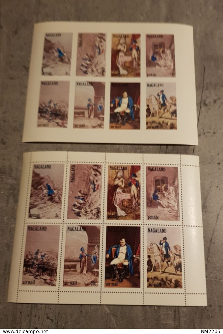 NAGALAND NAPOLEON 2 SHEETS PERF&IMPERF MNH - Napoleon