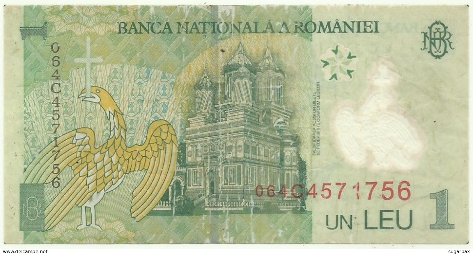 ROMANIA - 1 Leu - 2005 ( 2006 ) - Pick 117.b - Série 064C - POLYMER - Roemenië