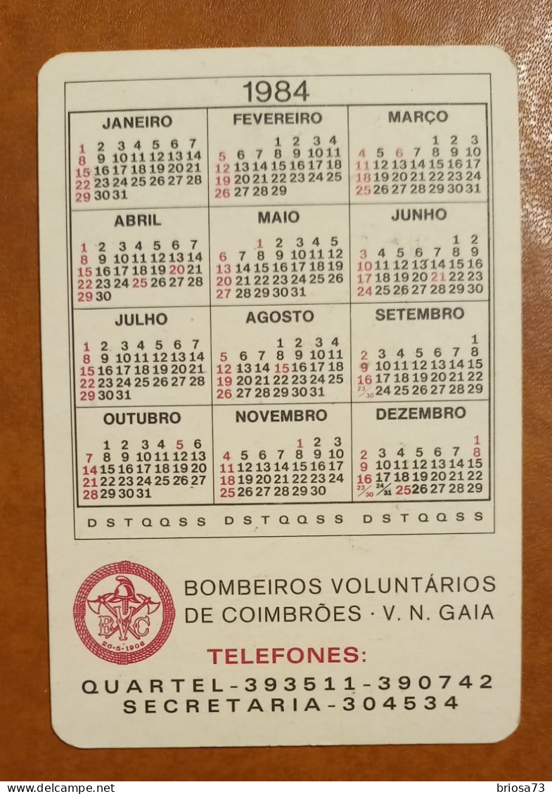 Calendrier De Poche Pour Véhicule De Pompier.  Pompiers - Klein Formaat: 1981-90