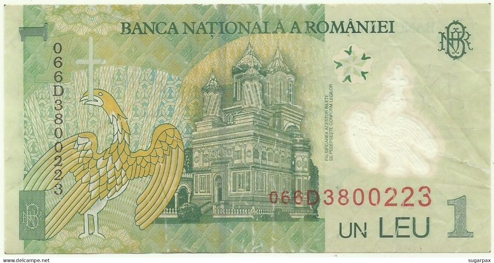 ROMANIA - 1 Leu - 2005 ( 2006 ) - Pick 117.b - Série 066D - POLYMER - Roemenië