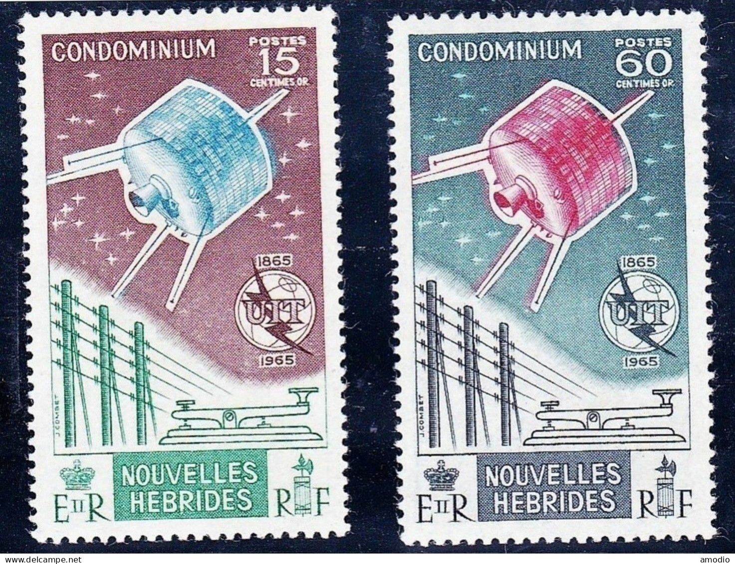 Nouvelles Hébrides, New Hebrids YT 211/212 Satellites N** MNH - Nuovi