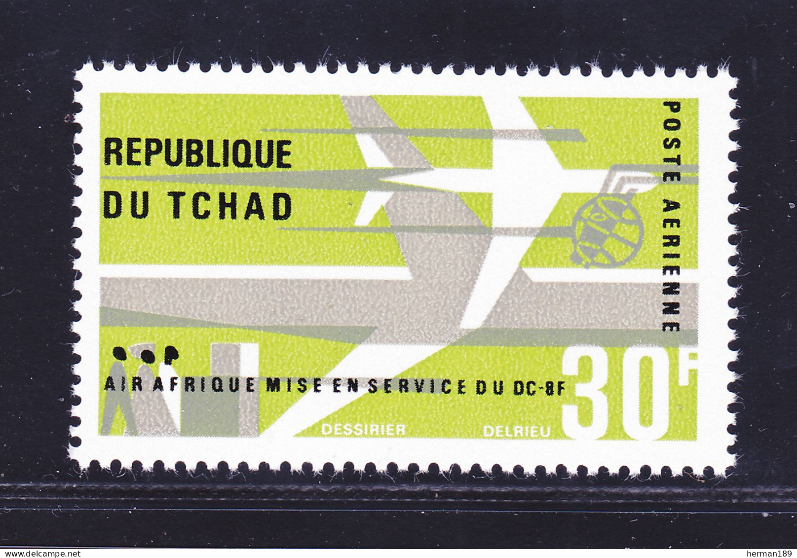 TCHAD AERIENS N°   29 ** MNH Neuf Sans Charnière, TB (D7346) Avion DC-8F, Air Afrique - 1966 - Tschad (1960-...)