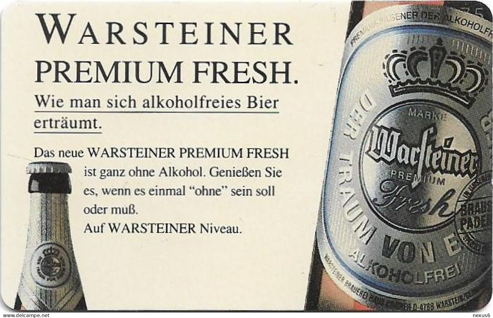 Germany - Eishockey-WM '93, Warsteiner Premium Fresh Beer - O 0357 - 11.1992, 50DM, 4.000ex, Used - O-Series: Kundenserie Vom Sammlerservice Ausgeschlossen