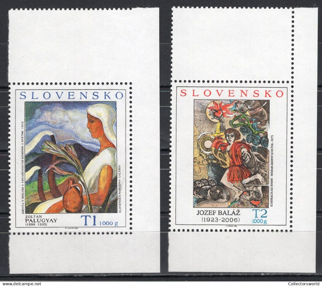 Slovakia Serie 2v 2008 Art Paintings Palugyay Balaz MNH - Ongebruikt