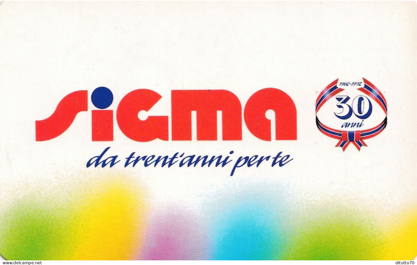 Calendarietto - Sigma - Negozi E Supermercati - Anno 1992 - Petit Format : 1991-00