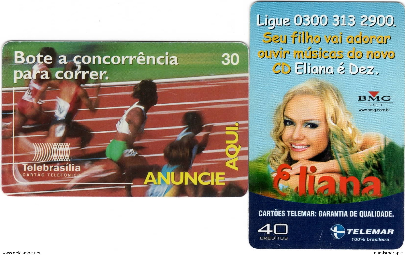 Lot De 2 Télécartes : Brésil - Brazil