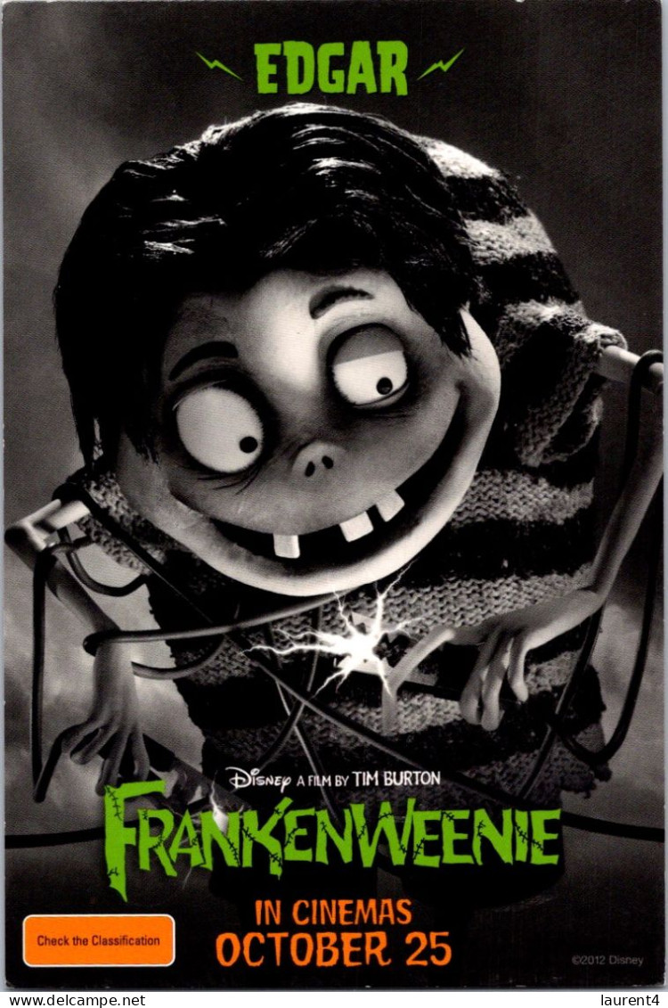 18-3-2024 (3 Y 25) Movie - Frankenweenie (Edgar) - Affiches Sur Carte