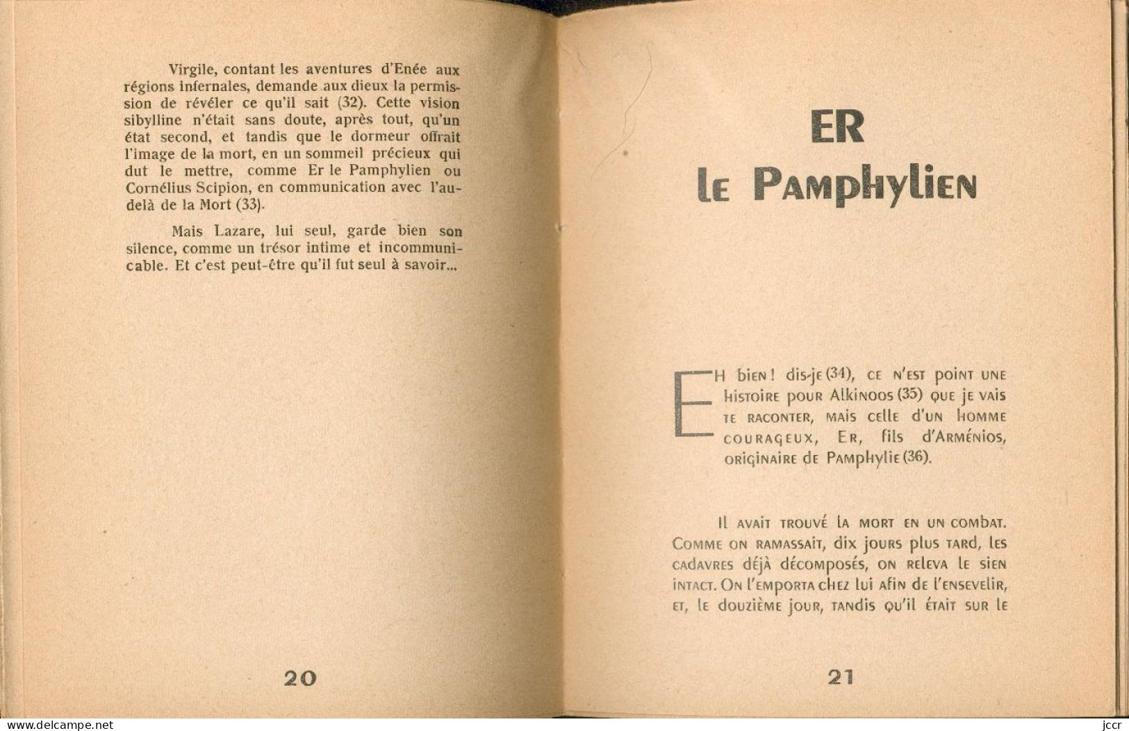 2 Voyages en au-dela/Er le pamphylien. Le songe de Scipion/Léonard Saint-Michel/Frontispice d'Englebert/1949