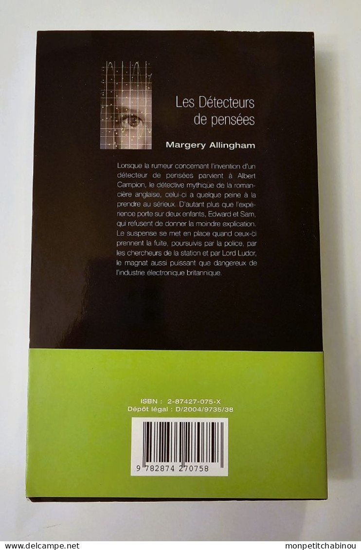 Livre De Poche MARGERY ALLINGHAM : Les Détecteurs De Pensées (NEUF) - Schwarzer Roman